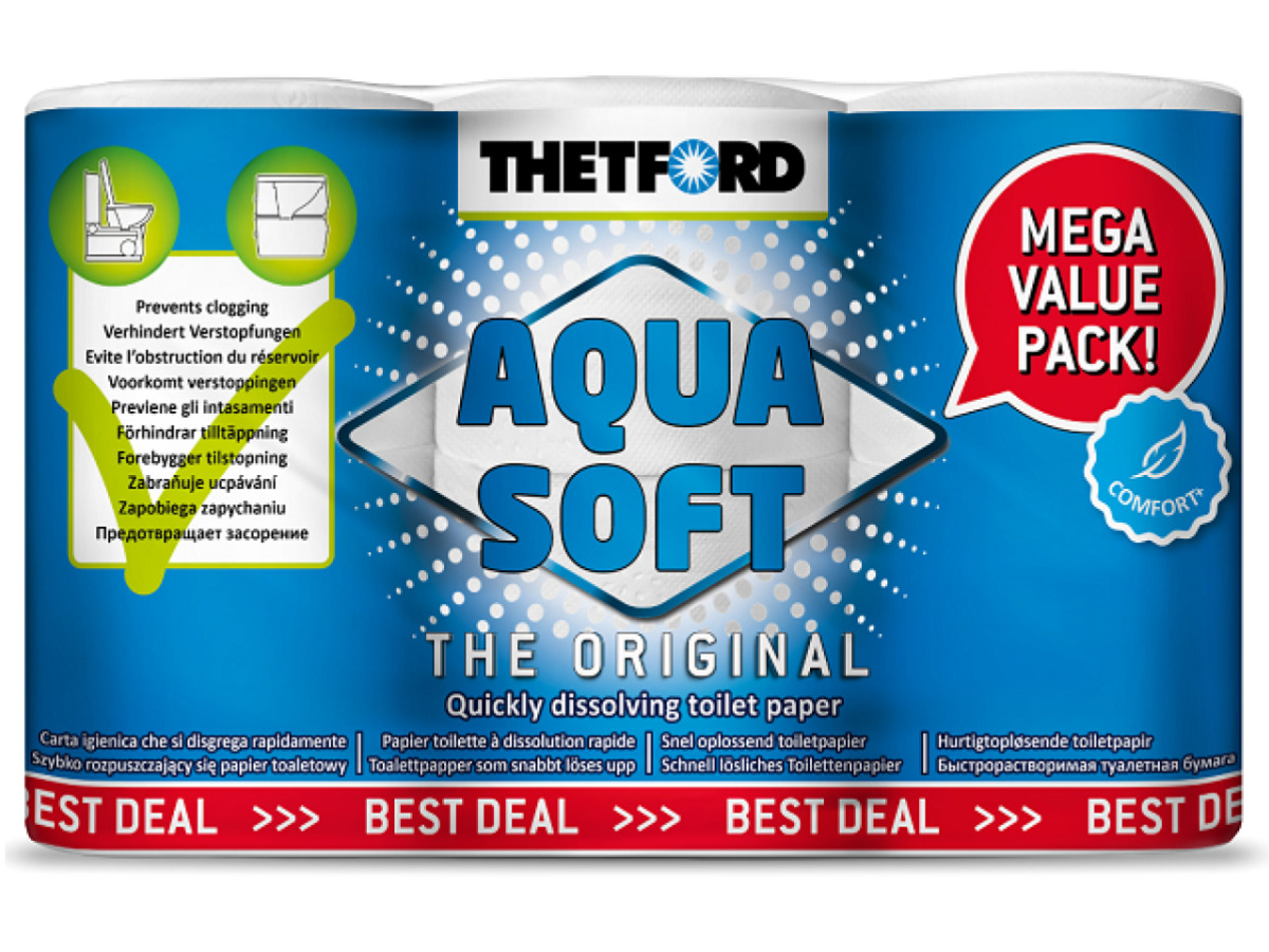 Toalettpapper 6-pack Thetford Aqua Soft, bild 1 av 1