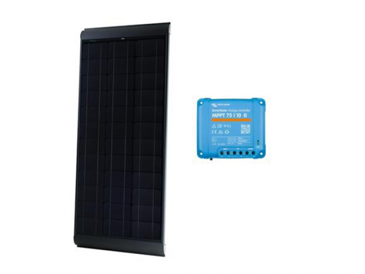 Solpanel NDS 115W Blacksolar inkl. Victron 75/10 regulator, bild 1 av 1