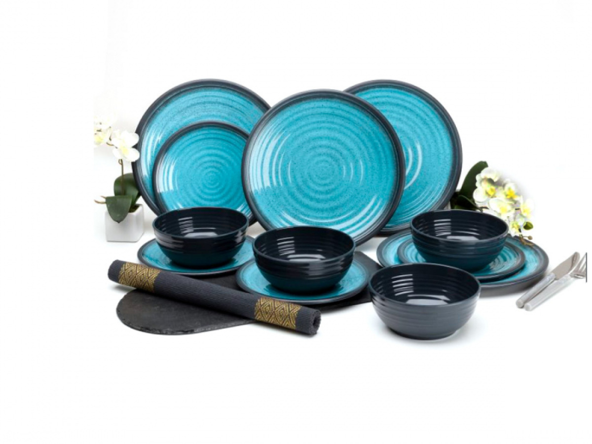 Servis 12 delar Granite Aqua Flamefield, bild 1 av 1
