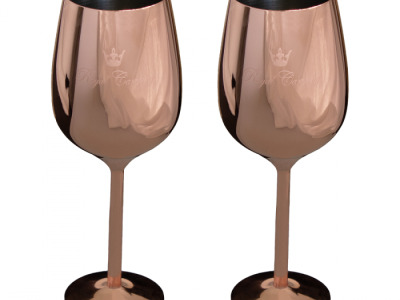 Rödvinsglas 2-pack kopparpläterad Royal Camping