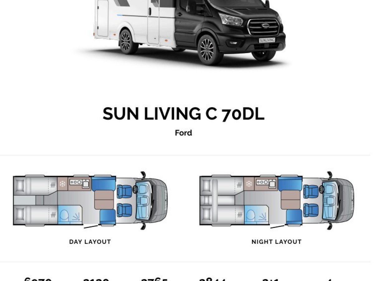 Sun Living C 70DL PLUSPAKET FORD TRUMA VÄRME, bild 26 av 26