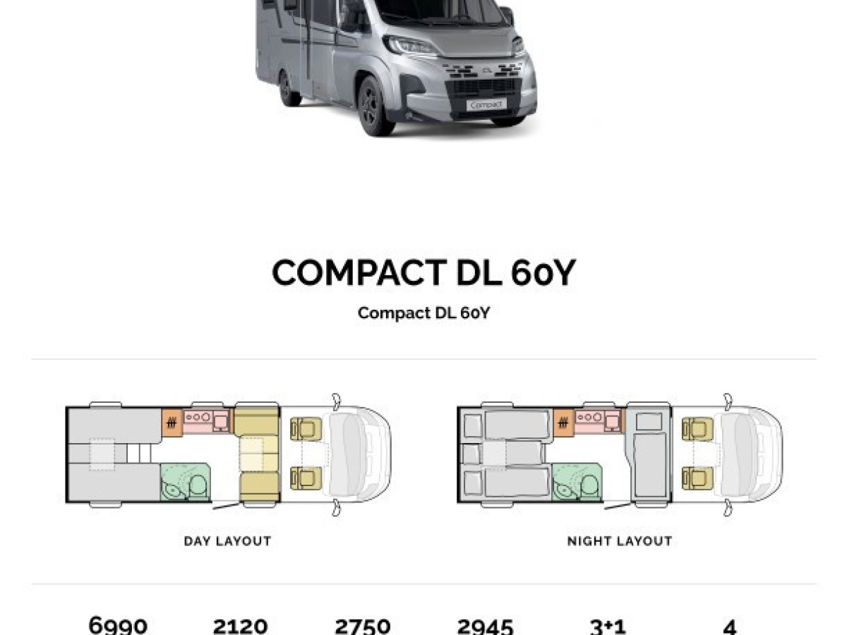 Adria COMPACT DL 60Y LÅNGBÄDDAR 60Y DESIGN, bild 36 av 42