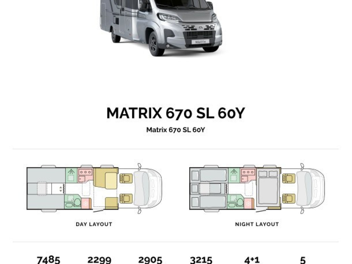 Adria MATRIX 670 SL 60Y LÅNGBÄDDAR 60Y EDITION, bild 37 av 46